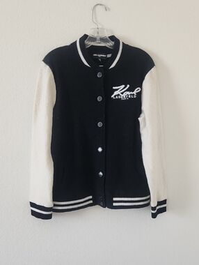 Karl Lagerfeld Wool Knit Bomber